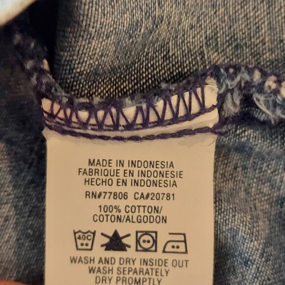 Vintage Tommy Hilfiger Denim Shirt Jacket Size Large Y2K - Picture 8 of 9